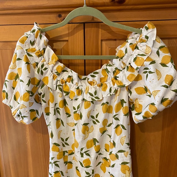 Reformation Marley Dress Lemonade NWT - Picture 5 of 13